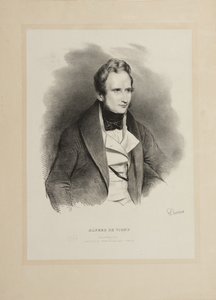 Portrait of the author Alfred de Vigny 1797-1863, 1831.  alkotó: Achille Devéria