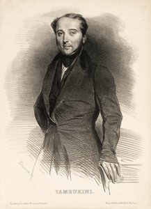 Antonio Tamburini operaénekes portréja 1800-1876, alkotó: Achille Devéria
