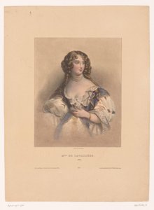 Louise de La Valliere portréja Miss de Lavallière, 1667 (cím a tárgyon) alkotó: Achille Devéria