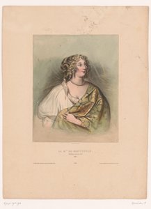 Madame de Montespan portréja La M.ise de Montespan, XIV. Lajos szeretője, 1667 (cím a tárgyon) Híres nők (sorozat címe) alkotó: Achille Devéria