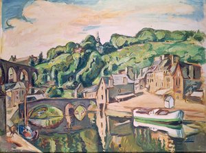 Dinan kilátása (olaj, vászon) alkotó: Achille Emile Othon Friesz
