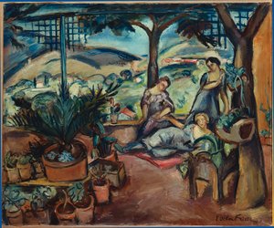 Nők a teraszon (olaj, vászon) alkotó: Achille Emile Othon Friesz