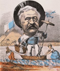 Ferdinand de Lesseps francia mérnök a Szuezi-csatorna felavatásán
