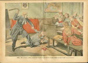 Illusztráció: Achille Lemot (1846-1909) Le Pelerinben, 2006.02.12. - Tanítás, Lengyelország, Büntetés - Tanár