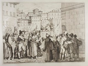 Marionett-előadás Rómában alkotó: Achille Pinelli