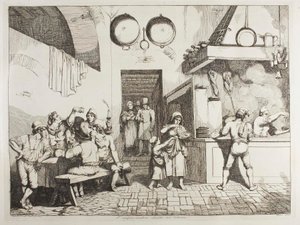 Az improvizátor egy osteriában alkotó: Achille Pinelli