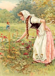 Hop-o-My-Thumb és a szolgálólány (chromolitho)
