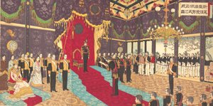 Az államalkotmány kiadásának képe a... államkamarában, 1889. március 2. Meiji 22.