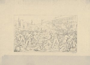 Csata Baltimore-ban, 1861. április 19. a Konföderációs háborús rézkarcokból, 1861-63.