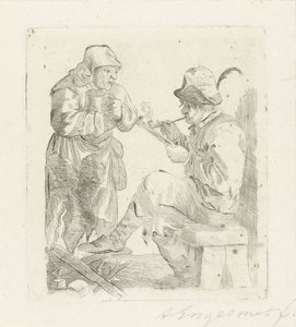 dohányzó ember alkotó: Adalbertus Engelsmet (signed by artist)