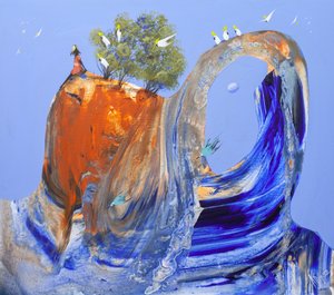 Nő, aki a Serene Arch-ot nézi