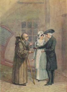 Yorik, a szerzetes és Madame L- a calais-i fogadóudvarban, 1760-as évek, 1942.