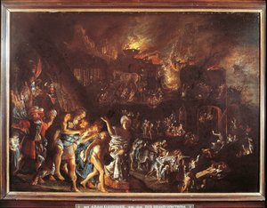 Trója égése, c. 1604 (olaj, réz)