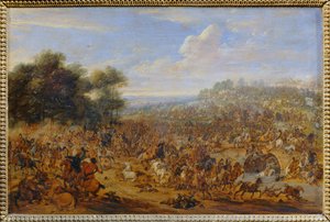 Csata egy híd közelében ... alkotó: Adam Frans van der (circle of) Meulen