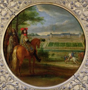 Kilátás az új Saint-Germain-palotára a teraszos oldalról, 1669 alkotó: Adam Frans van der Meulen