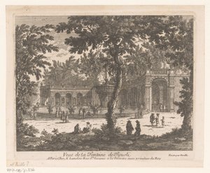 Kilátás egy szökőkútra Vue de la Fontaine de Tivoli (cím az objektumon) alkotó: Adam Perelle