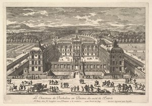A Château de Richelieu en Poictou a bejárati oldalról, 17. század.