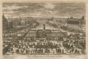Kilátás a Pont Neuf-ra Párizsban, a 17. század második felében.