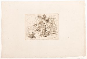 Juda odaadja Tamarnak a pecsétgyűrűjét Thamar et Judas (cím a tárgyon) Hat nyomat Rembrandt rajzai után, a bécsi Hofbibliothekben (sorozat címe) Six estamppes gravées d