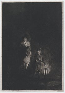 Lovas és fiú lámpással, 1797.