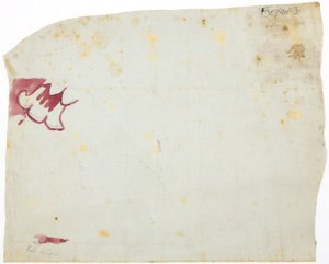 Egy falfestmény másolata Casa de Barriosról, Teopancaxco, Teotihuacan, Mexikó állam alkotó: Adela Breton