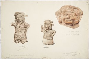 Figurák, Veracruz (akvarell) alkotó: Adela Breton