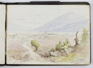 Akvarell vázlatfüzet, rajzok és jegyzetek, Mexikó, 1896-1898 (akvarell) alkotó: Adela Breton