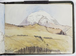 Akvarell vázlatfüzet, rajzok és jegyzetek, Mexikó, 1896-1898 (akvarell) alkotó: Adela Breton