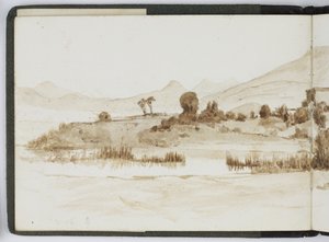 Akvarell vázlatfüzet, rajzok és jegyzetek, Mexikó, 1896-1898 (akvarell) alkotó: Adela Breton