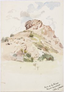 Nézet - Cerro de los Riscos, Guadalupe-on túl, Mexikó (akvarell) alkotó: Adela Breton
