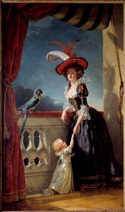 A francia Louise Erzsébet (XV. Lajos lánya) pármai hercegnő (1727-1759) és fia, Don Ferdinand (1751-1802) portréja Adelaide Labille Guiard (1749-1803) festménye 1788 V. 2,72x1,6 m