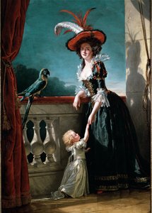 A francia Louise Elisabeth és fia, Don Ferdinand portréja (olaj, vászon