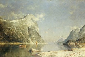 Egy fjordi jelenet alkotó: Adelsteen Normann