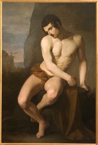 Férfi akt (Prometheus) (olaj, vászon)