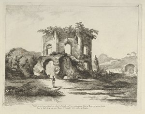 Kilátás egy templomra... amelyet Dianának szenteltek a természetből merített különböző nézetek... d..., 18. század. alkotó: Adélaide Allou