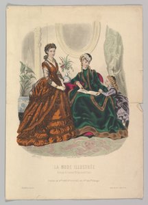 51. szám a La Mode Illustrée-ből, 1869. alkotó: Adèle Anaïs Colin