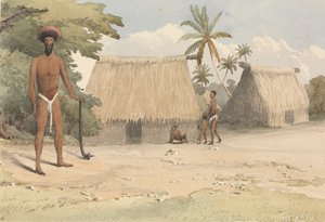 "Feejee fodrászat; Tanoa egyik fiatalabb fiától, 1849. október 7. [Fidzsi] alkotó: Admiral Sir Edward Gennys Fanshawe