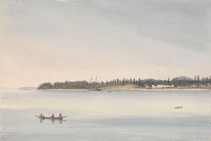 "Fort Rupert, Beaver Harbour, Vancouver-sziget, 1851. július 23. [Kanada] alkotó: Admiral Sir Edward Gennys Fanshawe