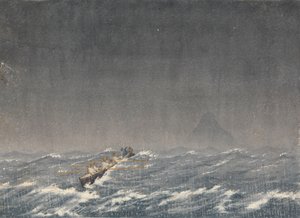Külső horgonyzás viharban, Mazatlan [Mexikó], 1850. augusztus 22., 8 óra. ... "Kérdés, merre van az út a hajóhoz alkotó: Admiral Sir Edward Gennys Fanshawe