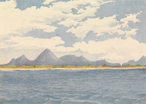 "A kialudt Viejo és Monotomba vulkánok, Realejo [Nicaragua], 1850. április 5. alkotó: Admiral Sir Edward Gennys Fanshawe