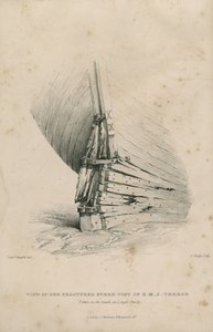 Kilátás a H.M.S. törött faroszlopáról Terror: a Lough Swilly tengerpartján készült alkotó: Admiral William Henry Smyth