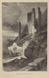 Temető a Monte Serronén (metszet) alkotó: Adolf Closs