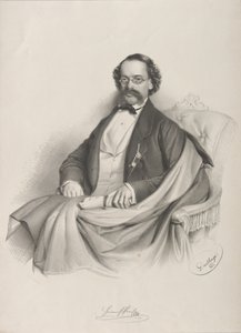 Heinrich Proch hegedűművész és zeneszerző portréja 1809-1878, 1857.