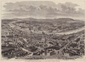 Madártávlat, Bázel, Svájc (metszet) alkotó: Adolf Eltzner