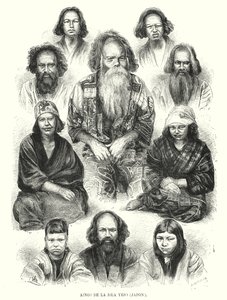 Ainu nép Észak-Japánban (litho) alkotó: Adolf Neumann