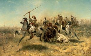 Arab lovasok támadásban, 1869