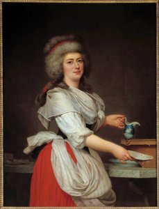 Madame Aughie, Marie Antoinette francia királynő szolgálólányának portréja Adolf Ulrich Wertmuller (1751 - 1811) festménye 18. századi Stockholmi Nemzeti Múzeum