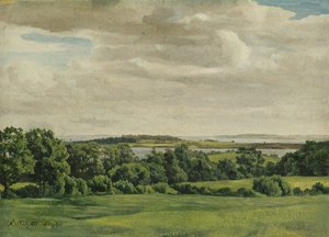 Holsteini táj, 1827 (olaj, papír, kártyára ragasztva)