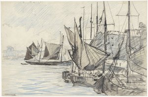 Vitorlás hajók Ostend kikötőjében