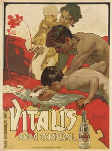 A "Vitalis" ásványvíz reklámplakátja, 1895